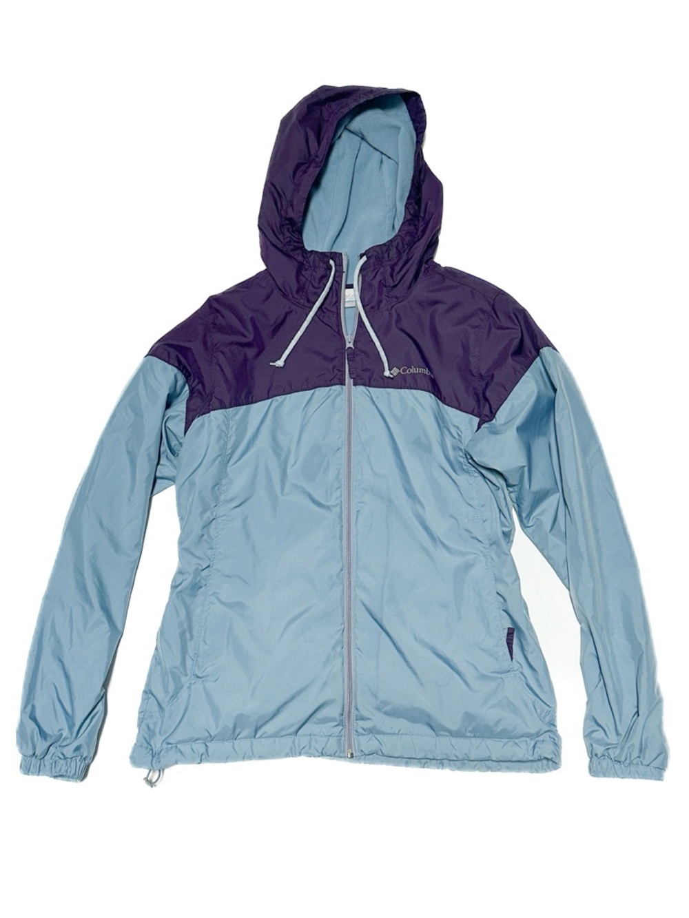 Columbia Women's Flash Forward Fleece Lined Windbreaker Hooded Rain Coat Jacket